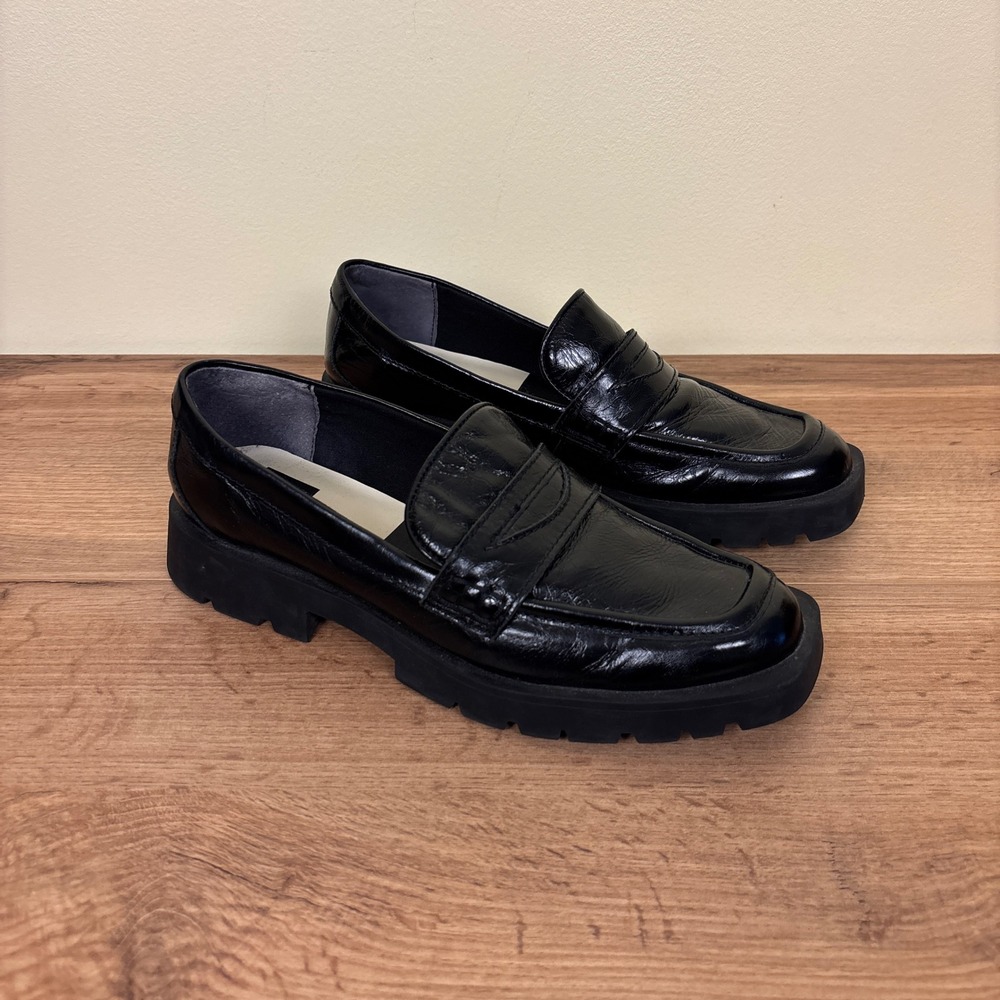 DOLCE VITA‎ Elias Loafer Black Women Size 8.5 Lug Sole Platform Casual Office